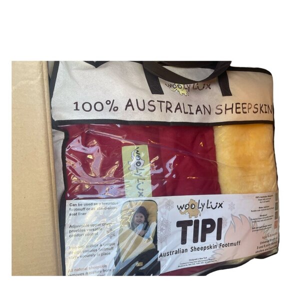 Woolylux Sheepskin Footmuff, 100% Australian Sheepskin, Red - Picture 4 of 7